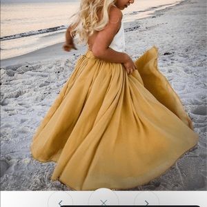 Bailey’s Blossom Aurora Maxi Skirt Mustard 6-12 Months